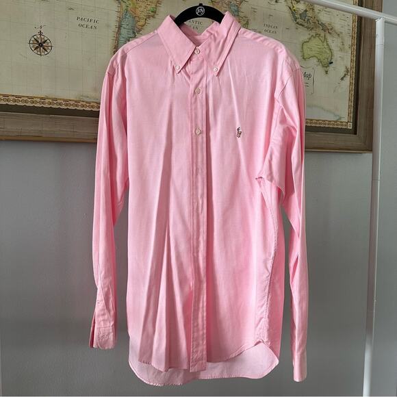 Ralph Lauren Other - Ralph Lauren Classic Fit Cotton Button-Down Shirt Mens Pink Size 16 Large
